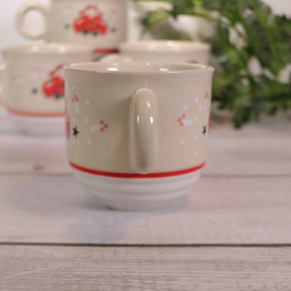 Vintage 1980 Noritake Epoch HOLIDAY JOY Mug Set 4Pc 8200 Doll Christmas - Picture 8 of 11